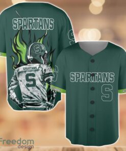 Michigan State Spartans Wave Player Baseball Jersey Shirt For Team