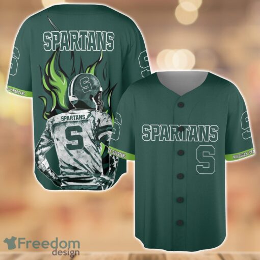 Michigan State Spartans Wave Player Baseball Jersey Shirt For Team Product Photo 1