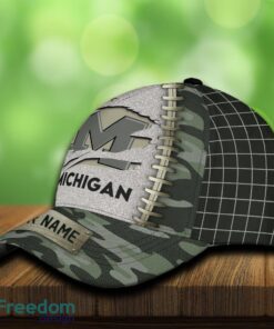 Michigan Wolverines 3D Hat And Cap Beach Design Camo Green For Fans Gift Custom Name - Michigan Wolverines 3D Hat And Cap Camo_3