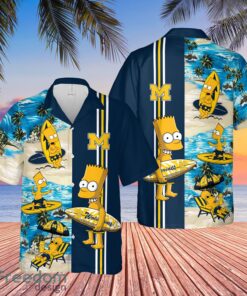 Michigan Wolverines Bart Simpson Hawaiian Shirt Funny For Men Women Fans