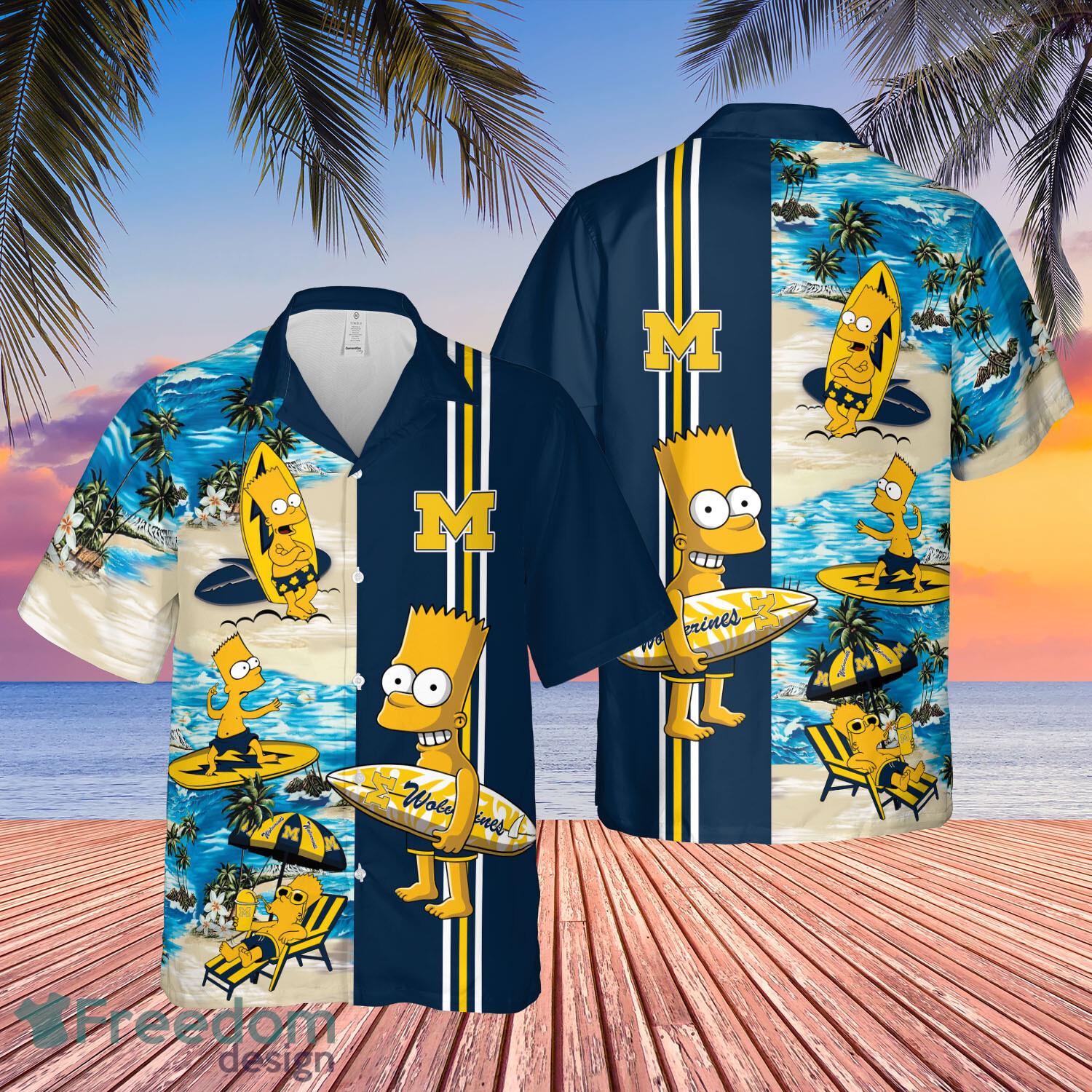 Michigan Wolverines Bart Simpson Hawaiian Shirt Funny For Men Women Fans image Michigan Wolverines Bart Simpson Hawaiian Shirt Funny For Men Women Fans - Michigan Wolverines Bart Simpson Hawaiian Shirt Funny For Men Women Fans