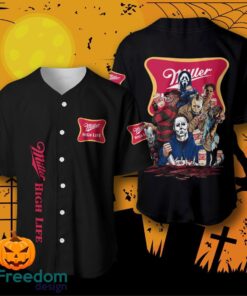 Miller High Life Halloween Horror Characters Baseball Jersey For Men And Women