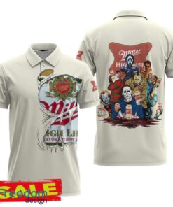 Miller High Life Horror Halloween Characters Polo Shirt Festoon For Men Women Gift Holidays