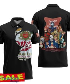 Miller High Life Horror Halloween Characters Polo Shirt Special For Men Women Gift Holidays