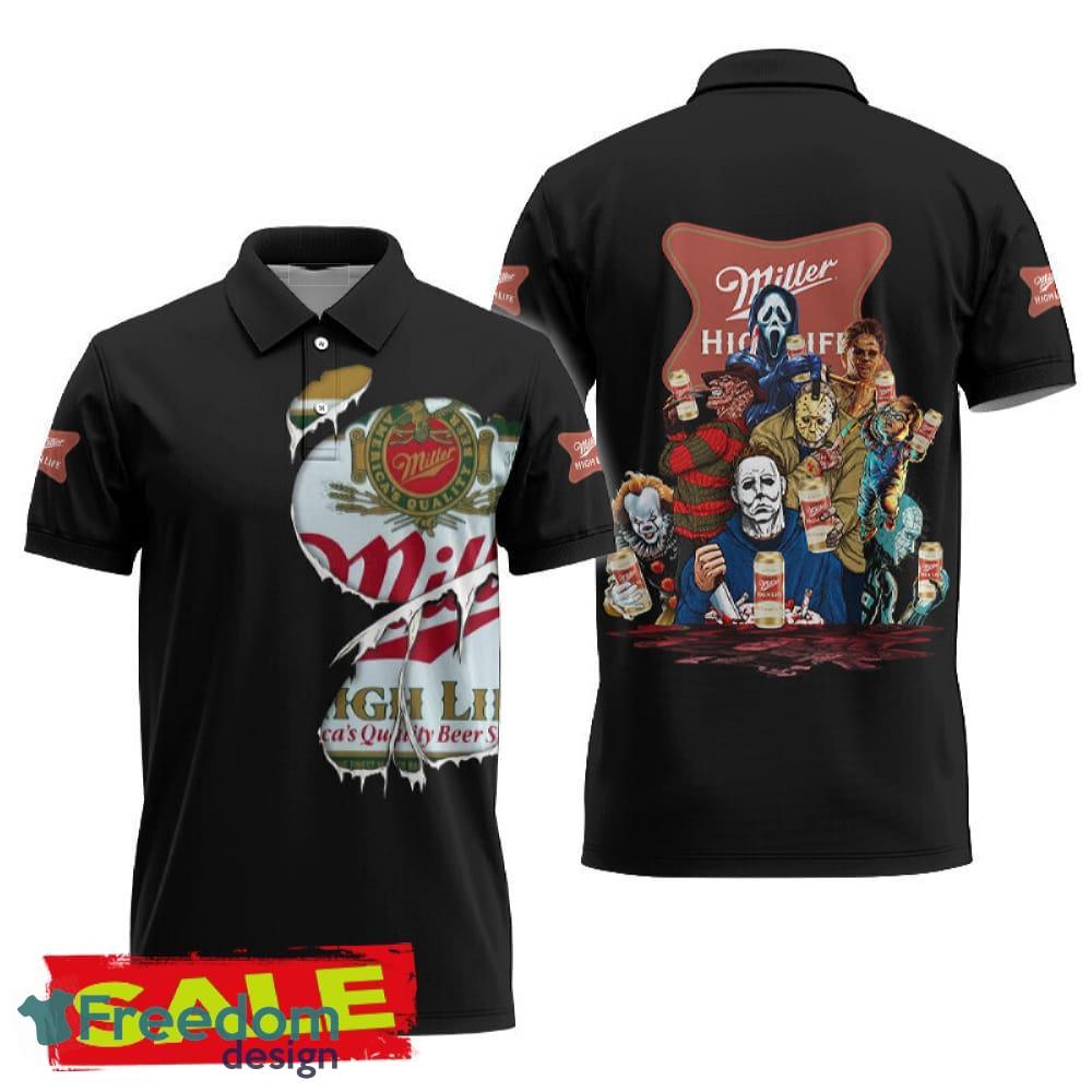 Miller High Life Horror Halloween Characters Polo Shirt Special For Men Women Gift Holidays image Miller High Life Horror Halloween Characters Polo Shirt Special For Men Women Gift Holidays - Miller High Life Horror Halloween Characters Polo Shirt Special For Men Women Gift Holidays