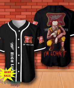 Miller High Life Pennywise Halloween Baseball Jersey for All Genders