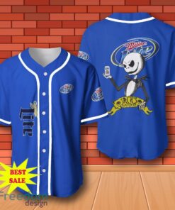 Miller Lite Halloween Jack Skellington Nightmare Baseball Jersey for All Genders