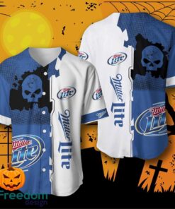 Miller Lite Skull Baseball Jersey For Men And Women