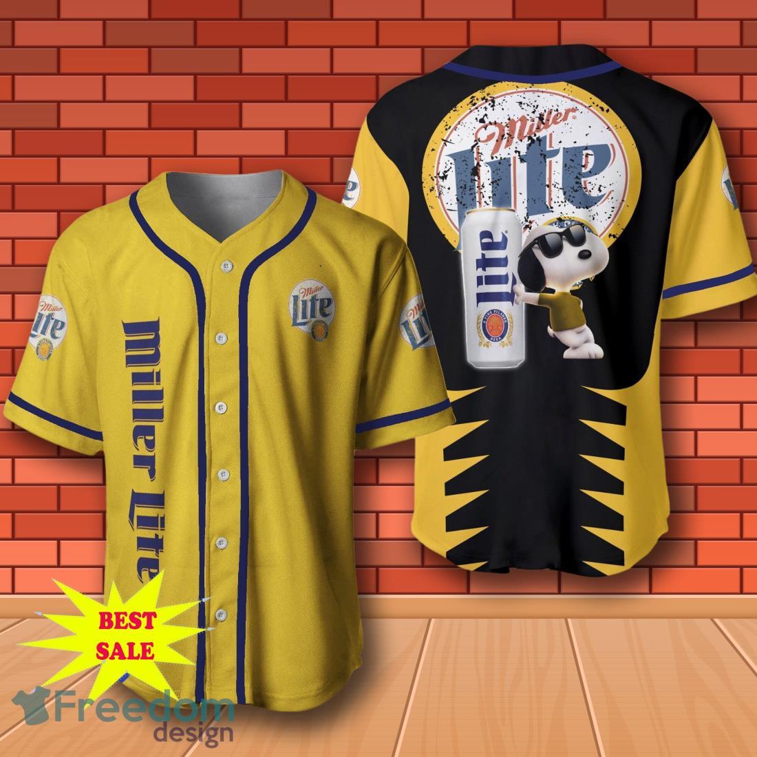 Miller Lite Snoopy Baseball Jersey for All Genders image Miller Lite Snoopy Baseball Jersey for All Genders Product Photo 1