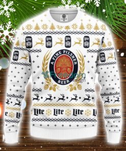 Miller Lite V5 Ugly Christmas Sweater Amazing Gift Family Christmas Gift