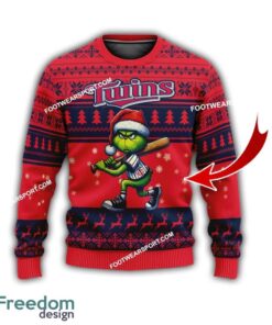 Minnesota Twins Multi Grinch Ugly Christmas 3D Sweater Gift For Men And Women - Minnesota TwinsMulti Grinch Ugly Christmas Sweater Gift Adult Photo 1