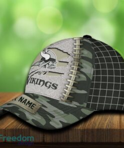 Minnesota Vikings 3D Hat And Cap Beach Design Camo Green For Fans Gift Custom Name - Minnesota Vikings 3D Hat And Cap Camo_3