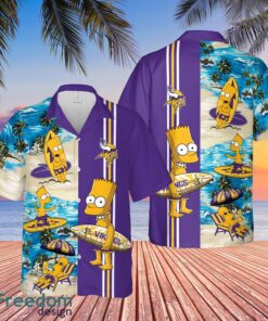 Minnesota Vikings Bart Simpson Hawaiian Shirt Funny For Men Women Fans