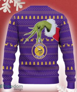 Minnesota Vikings Grinch Driving Funny 3D Ugly Christmas Sweater For Men Women - Minnesota Vikings Christmas Sweater Grinch Driving Photo 3
