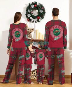 Minnesota Wild Custom Name Pajamas Set For Family Sport Team Pajamas Christmas Gift Product Photo 2