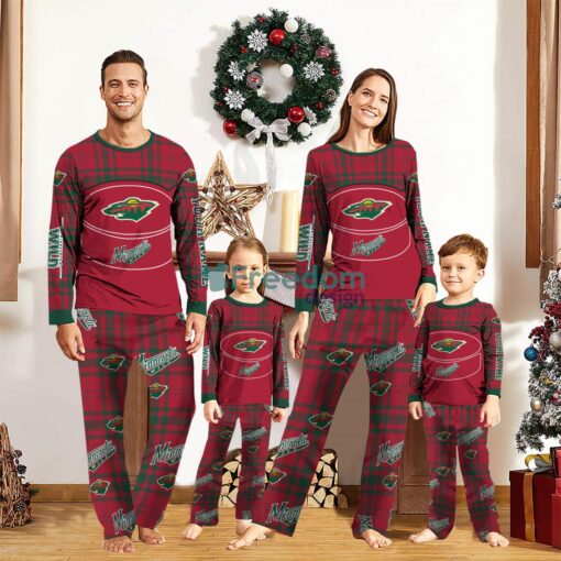 Minnesota Wild Custom Name Pajamas Set For Family Sport Team Pajamas Christmas Gift Product Photo 1