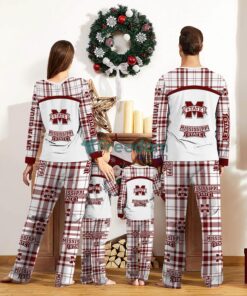 Mississippi State Bulldogs Custom Name Pajamas Set For Family Sport Team Pajamas Christmas Gift Product Photo 2