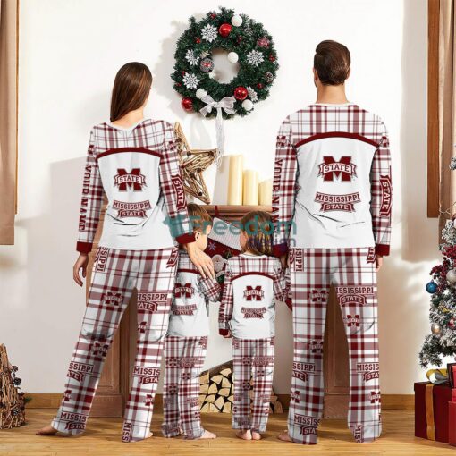 Mississippi State Bulldogs Custom Name Pajamas Set For Family Sport Team Pajamas Christmas Gift Product Photo 2