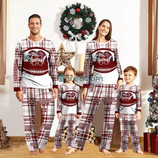 Mississippi State Bulldogs Custom Name Pajamas Set For Family Sport Team Pajamas Christmas Gift Product Photo 1