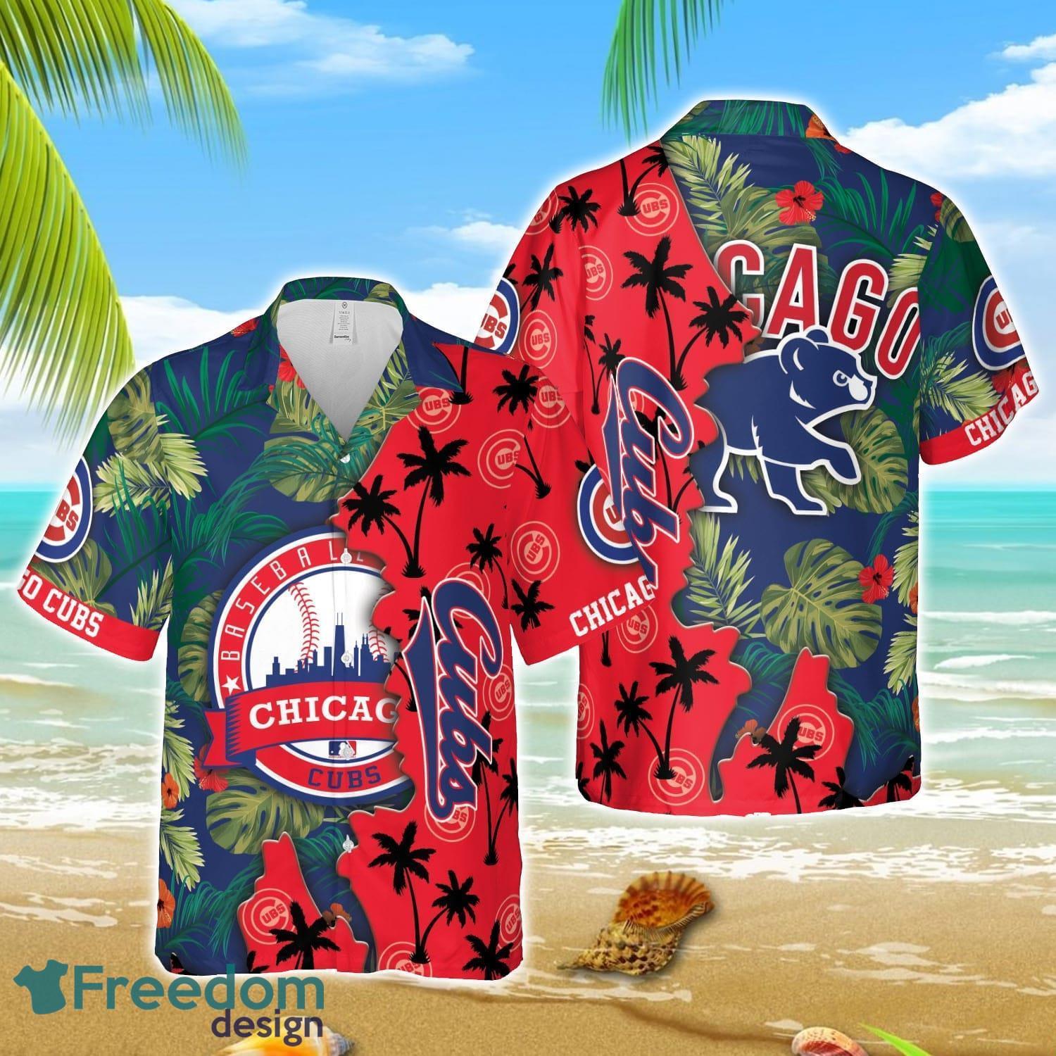 MLB Hawaiian Chicago Cubs Team MLB Aloha 3D Hawaiian Shirt image MLB Hawaiian Chicago Cubs Team MLB Aloha 3D Hawaiian Shirt Product Photo 1