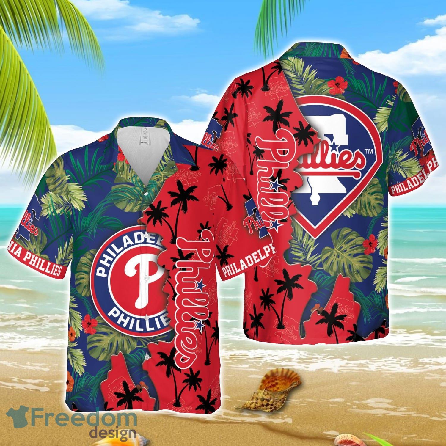 MLB Hawaiian Philadelphia Phillies Team MLB Tropical 3D Hawaiian Shirt image MLB Hawaiian Philadelphia Phillies Team MLB Tropical 3D Hawaiian Shirt Product Photo 1