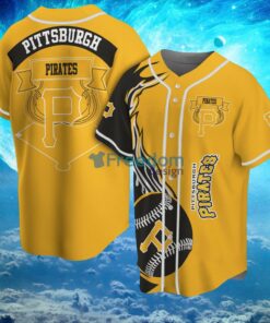 MLB Pittsburgh Pirates Logo Classic Design Fire Ball Baseball Jersey Shirt Full Print