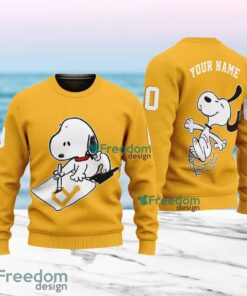 MLB Pittsburgh Pirates Snoopy Happy Custom Name And Number Christmas Ugly Sweater 3D