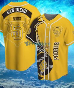 MLB San Diego Padres Logo Classic Design Fire Ball Baseball Jersey Shirt Full Print