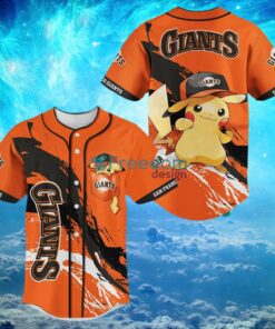 MLB San Francisco Giants Logo Design Pikachu Baseball Jersey Shirt Gifts For Fans Shirt Full Print