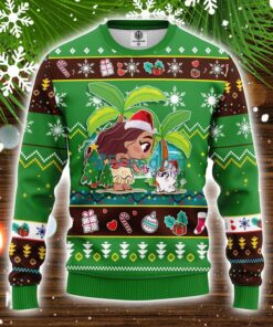 Moana Ugly Christmas Sweater Green Amazing Gift Family Christmas Gift