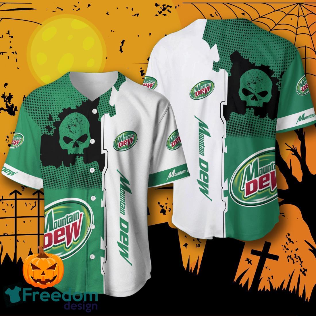 Mountain Dew Skull Baseball Jersey For Men And Women image Mountain Dew Skull Baseball Jersey For Men And Women Product Photo 1