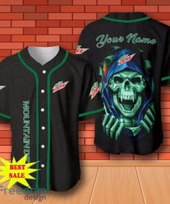 Mountain Dew Skull Personalized Baseball Jersey for All Genders