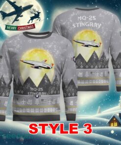 MQ-25 Stingray MQ25 Aircraft Moonlight Multi Color Ugly Christmas Sweater Gift For Men And Women - MQ-25 Stingray MQ25 Aircraft Moonlight Ugly Christmas Sweater_21