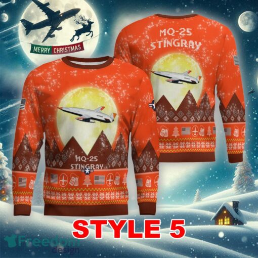 MQ-25 Stingray MQ25 Aircraft Moonlight Multi Color Ugly Christmas Sweater Gift For Men And Women - MQ-25 Stingray MQ25 Aircraft Moonlight Ugly Christmas Sweater_41