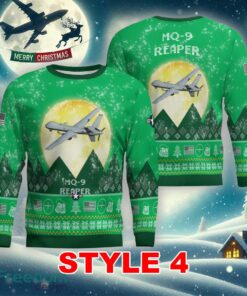 MQ-9 Reaper MQ9 Aircraft Moonlight Multi Color Ugly Christmas Sweater Gift For Men And Women - MQ-9 Reaper MQ9 Aircraft Moonlight Ugly Christmas Sweater_6