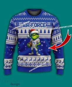 Multi Style Grinch Air Force Falcons Ugly Christmas Sweater Gift For Adult - Grinch Air Force Falcons Ugly Christmas Sweater Photo 1