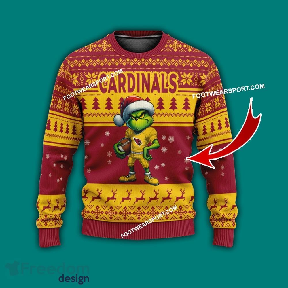 Multi Style Grinch Arizona Cardinals Ugly Christmas Sweater Gift Holidays image Multi Style Grinch Arizona Cardinals Ugly Christmas Sweater Gift Holidays - Grinch Arizona Cardinals Ugly Christmas Sweater Photo 1