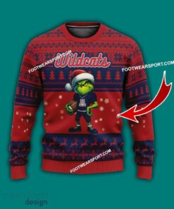 Multi Style Grinch Arizona Wildcats Ugly Christmas Sweater Gift For Men And Women - Grinch Arizona Wildcats Ugly Christmas Sweater Photo 1