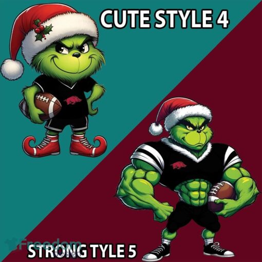 Multi Style Grinch Arkansas Razorbacks Ugly Christmas Sweater Gift For Men And Women - Grinch Arkansas Razorbacks Ugly Christmas Sweater Photo 5