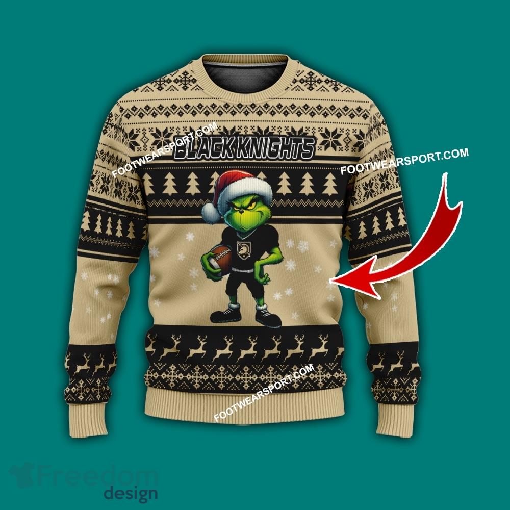 Multi Style Grinch Army West Point Black Knights Ugly Christmas 3D Sweater Gift Holidays - Grinch Army West Point Black Knights Ugly Christmas Sweater Photo 1