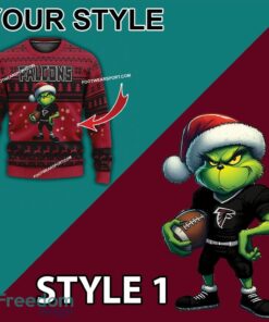 Multi Style Grinch Atlanta Falcons Ugly Christmas Sweater Gift For Adult - Grinch Atlanta Falcons Ugly Christmas Sweater Photo 3