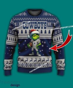 Multi Style Grinch Dallas Cowboys Ugly Christmas Sweater Gift For Adult