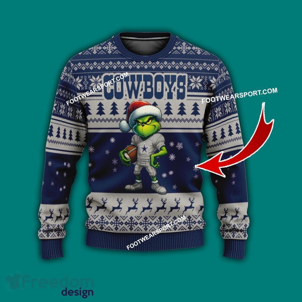 Multi Style Grinch Dallas Cowboys Ugly Christmas Sweater Gift For Adult image Multi Style Grinch Dallas Cowboys Ugly Christmas Sweater Gift For Adult - Grinch Dallas Cowboys Ugly Christmas Sweater Photo 1