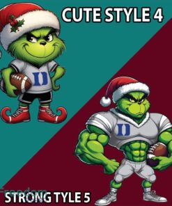 Multi Style Grinch Duke Blue Devils Knitted Christmas Sweater AOP Gift Holidays - Grinch Duke Blue Devils Ugly Christmas Sweater Photo 5
