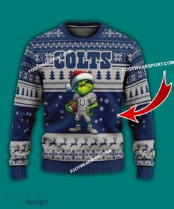 Multi Style Grinch Indianapolis Colts Knitted Christmas Sweater AOP Gift For Men And Women Multi Style Grinch Indianapolis Colts Knitted Christmas Sweater AOP Gift For Men And Women