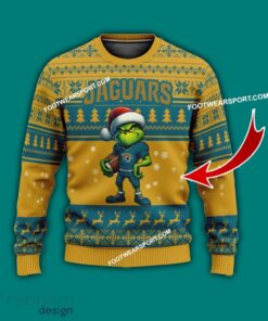 Multi Style Grinch Jacksonville Jaguars Ugly Christmas Sweater Gift For Adult