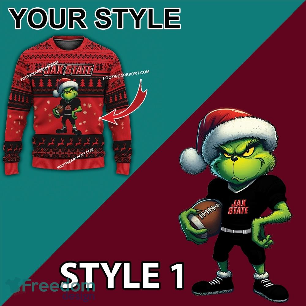 multi-style-grinch-jacksonville-state-gamecocks-knitted-christmas-sweater-gift-for-men-and-women-2.jpg Multi Style Grinch Jacksonville State Gamecocks Knitted Christmas Sweater Gift For Men And Women - Grinch Jacksonville State Gamecocks Ugly Christmas Sweater Photo 3