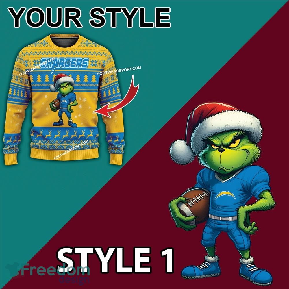 multi-style-grinch-los-angeles-chargers-knitted-christmas-sweater-aop-gift-for-adult-2.jpg Multi Style Grinch Los Angeles Chargers Knitted Christmas Sweater AOP Gift For Adult - Grinch Los Angeles Chargers Ugly Christmas Sweater Photo 3