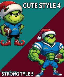 Multi Style Grinch Los Angeles Chargers Knitted Christmas Sweater AOP Gift For Adult image Multi Style Grinch Los Angeles Chargers Knitted Christmas Sweater AOP Gift For Adult - Grinch Los Angeles Chargers Ugly Christmas Sweater Photo 5