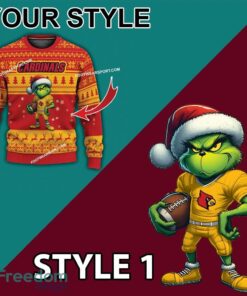 Multi Style Grinch Louisville Cardinals Ugly Xmas Sweater Gift For Adult image Multi Style Grinch Louisville Cardinals Ugly Xmas Sweater Gift For Adult - Grinch Louisville Cardinals Ugly Christmas Sweater Photo 3